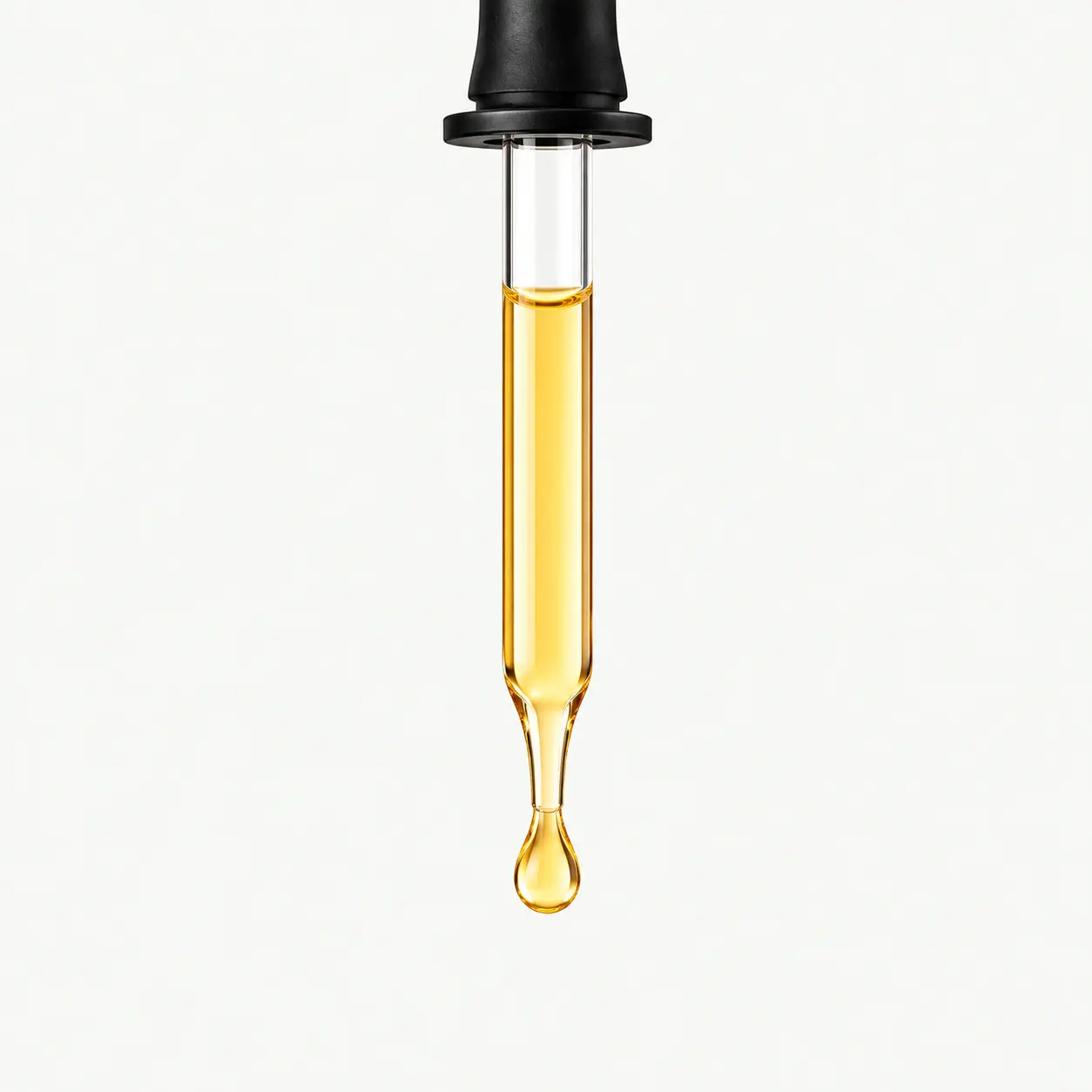 Orange Vitamin D3 Liquid Drops: empty pipette and closed bottle detail